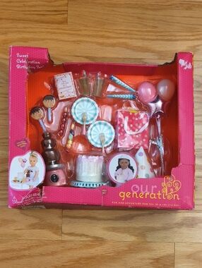 Our Generation Sweet Celebration Birthday Set Ages 3+ NWT-Damaged Box